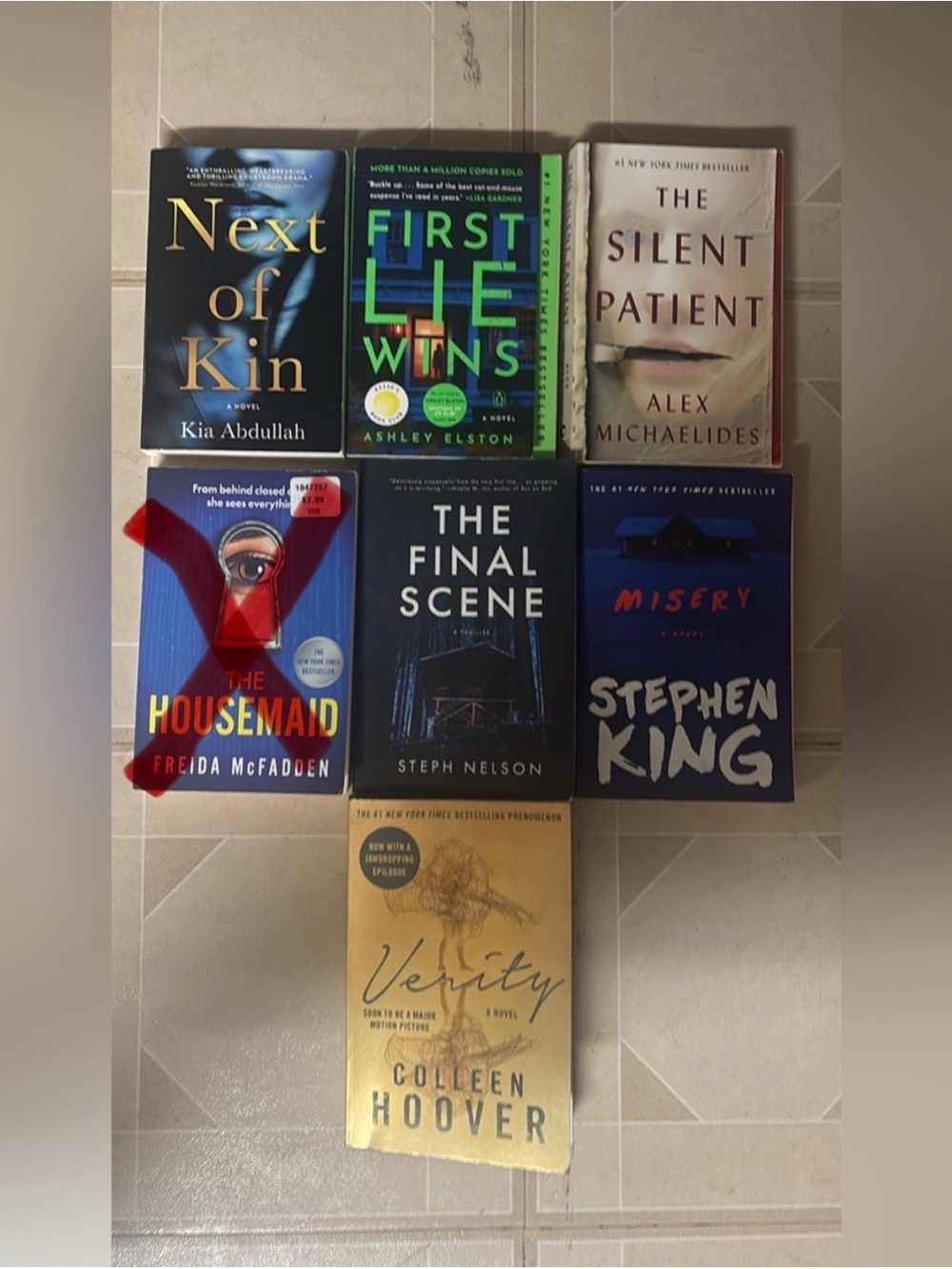 Assorted Paperback Thriller Book Set (6)
